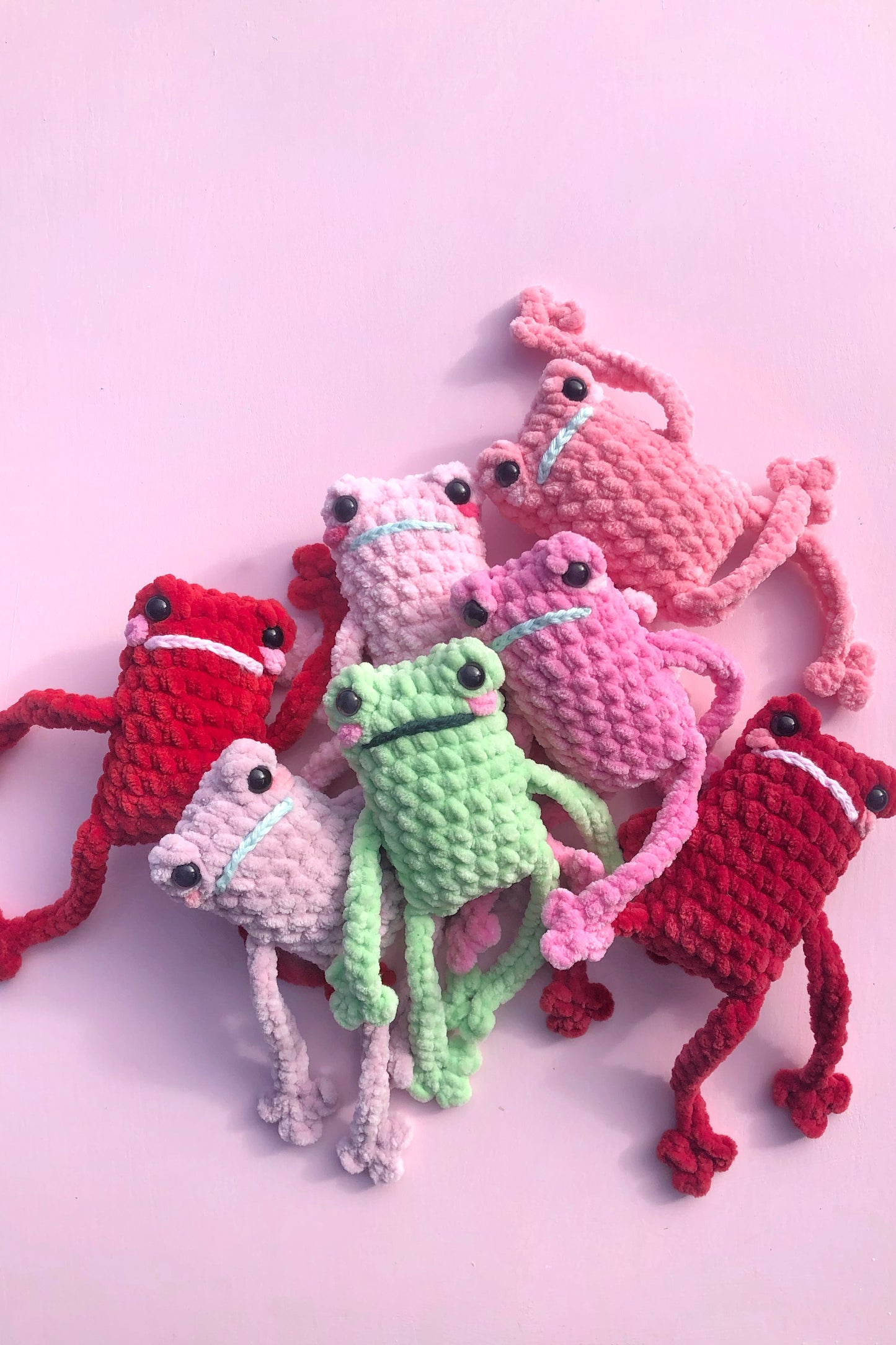 Custom Plush Leggy Crochet Froggies